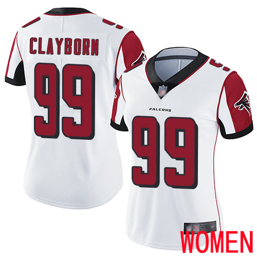 Atlanta Falcons Limited White Women Adrian Clayborn Road Jersey NFL Football #99 Vapor Untouchable->women nfl jersey->Women Jersey